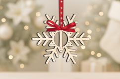 Christmas Ornament Letter I SVG Alphabet Monogram Laser Gift Product Image 1