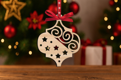 Christmas Ornament SVG Arabesuqe Design Winter Pattern Laser Product Image 1