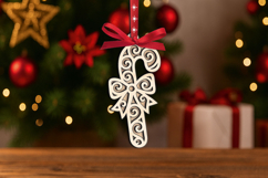 Christmas Sweet Candy Stick Laser SVG Ornament Present Gift Product Image 1