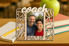 Coach Baseball Sport SVG Photo Frame Student School Laser Product Image 2