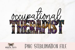 Leopard Print Occupational Therapist Sublimation Design PNG Product Image 1