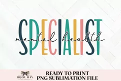 Mental Health Specialist Sublimation PNG Design File Product Image 1