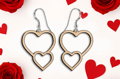 Crossing Love Hearts Romantic Earring SVG Valentine Laser Product Image 1