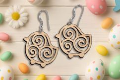 Cute Chick Chirpy SVG Easter Earrings Laser Gift Present Product Image 1