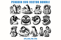 40 Penguin SVG Vector Bundle Product Image 1