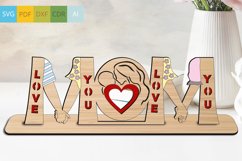 Mother&#039;s Day Stand Home Décor Display Present SVG Glowforge Product Image 1