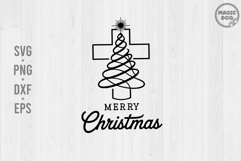 Christian Christmas Cross Tree|Minimal Faith Holiday Jesus Product Image 1