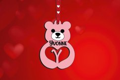 Letter Y Gift Love Bear SVG Valentines Day Laser Alphabet Product Image 2