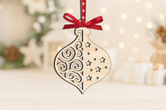 SVG Winter Pattern Christmas Toy Laser Ornament Home Decor Product Image 2