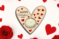 Valentine Day Candle Holder Heart Shape SVG Laser Love Gift Product Image 2