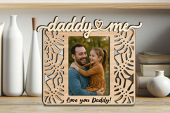 Daddy &amp; Me Tropical Photo Frame SVG Home Present Laser Gift Product Image 1