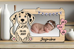 Dalmatian Laser SVG Baby Photo Frame Present Newborn Gift Product Image 2