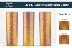 Seamless Hot Orange Skinny Tumbler Wrap for Sublimation Product Image 1