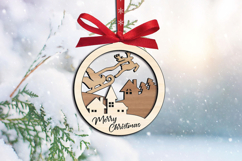 Ho-Ho-Ho Santa Claus SVG Merry Christmas Ornament Laser Gift Product Image 3