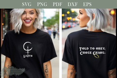 Told to Obey Chose Chaos svg | Broken Halo Gothic Design Product Image 2