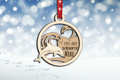 Dolphin SVG Memorial Ornament Laser Christmas Remembrance Product Image 1
