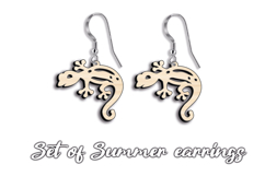 Nature Summer SVG Set Earrings Lizard Laser Gift Cool Beach Product Image 2