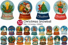Christmas Vintage Stamps | Santa reindeer elf snowman bell Product Image 1