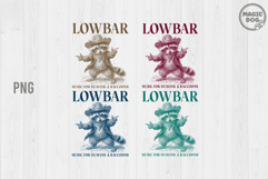 Raccoon Cowboy|Funny Retro Animal Music|Western Humor PNG Product Image 1