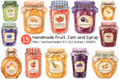 Handmade Fruit Jam &amp; Syrup | Apple Kiwi Lime Honey Maple PNG Product Image 1