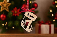 Letter Z Ornament Sock Laser SVG Christmas Alphabet Monogram Product Image 2