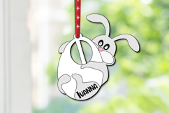 Easter Basket Name Tag Letter I SVG Bunny Laser Present Gift Product Image 1