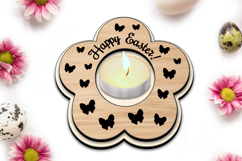 Easter Butterfly Flower Tea Candle Holder Present Gift SVG Product Image 2