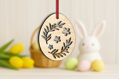 Easter Egg Flowers Greenery SVG Laser Ornament Present Gift Product Image 1