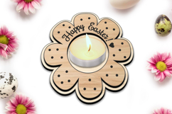 Easter Flower Tea Candle Holder Laser SVG Present Green Gift Product Image 2