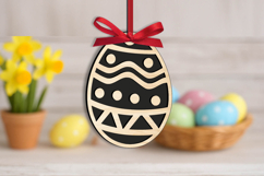 Easter Holiday Pattern Ornament Laser SVG Gift Present Egg Product Image 1