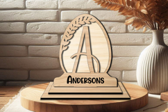 Easter Monogram Letter A Family Globe Home Decor Laser Gift Product Image 1