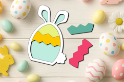 Easter Puzzle Kid Child Game Laser Holiday SVG Bunny Rabbit Product Image 1