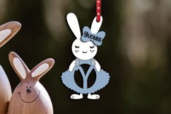 Easter SVG Letter Y Bunny Dress Laser Basket Tag Ornament Product Image 1
