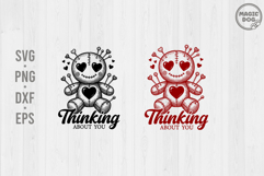 Thinking About You Voodoo Doll With Hearts|Creepy Valentine Product Image 1