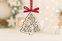 SVG Christmas Pattern Pinetree Ornament Gift Laser Present Product Image 3