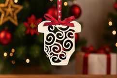 SVG Holiday Jumpsuit Body suit Christmas Tree Ornament Decor Product Image 2