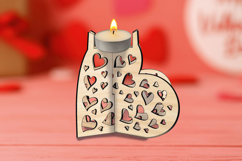 SVG Romantic Candle Holder Valentine's Day Love Gift Laser Product Image 3