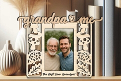 Fall Autumn SVG Grandpa and Me Frame Picture Grandkid Laser Product Image 1