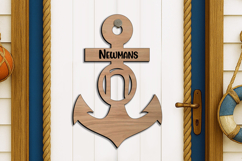 Family SVG Letter N Door Hanger Alphabet Sea Anchor Nautical Product Image 1