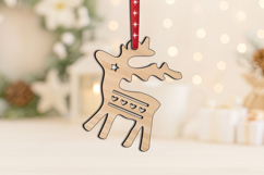 Fawn SVG Holiday Christmas Ornament Gift Laser Present Decor Product Image 1