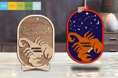Zodiac Scorpio Constellation Ornament Home Décor Stand SVG Product Image 1