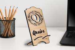 Fleur-de-lis Letter Q SVG Holder Phone Monogram Alphabet Product Image 1