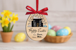 Floral Wreath SVG Easter Gift Card Holder Laser Egg Present Product Image 1