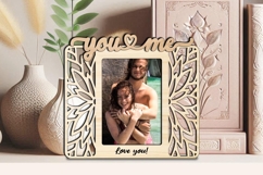 Flowers Gift You and Me SVG Frame Photo Love Romantic Design Product Image 1