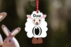 Gift Tag Letter O Sheep Easter Ornament Lamb SVG Basket Name Product Image 1