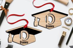Graduation Laser Cut Letter D Ornament SVG School Academy Product Image 1
