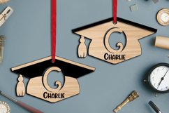 Graduation Laser Letter C Ornament SVG Hat School Academy Product Image 1
