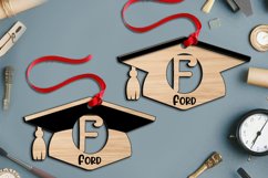 Graduation Letter F Laser Ornament SVG Hat School Academy Product Image 2