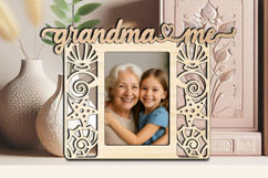 Grandma and Me Grandkids Seashell SVG Photo Frame Laser Gift Product Image 1