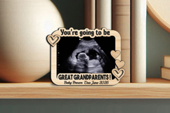 Grandparent Ultrasound Sonogram Baby Magnet SVG Announcement Product Image 1